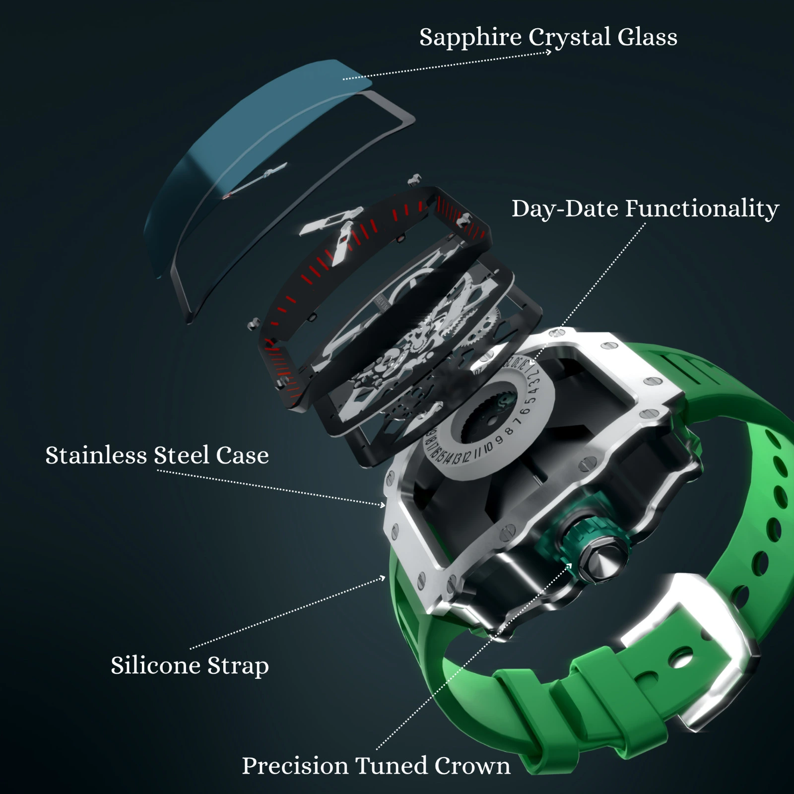 Delvinchi Green and Silver colourway